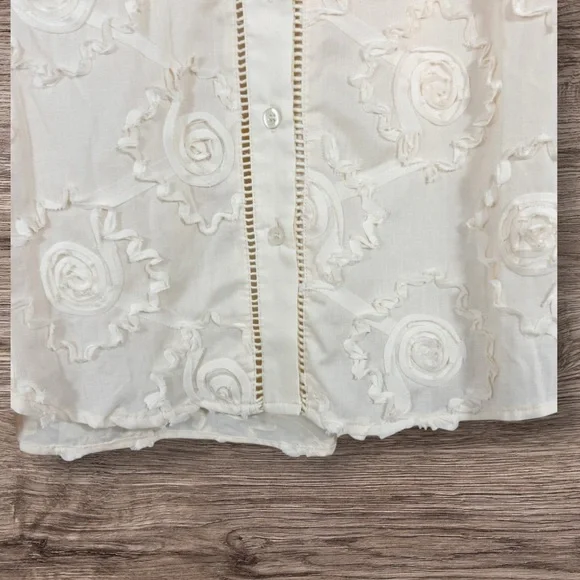 Garcia Floral Ribbon Blouse in Ivory Large - Picture 7 of 11